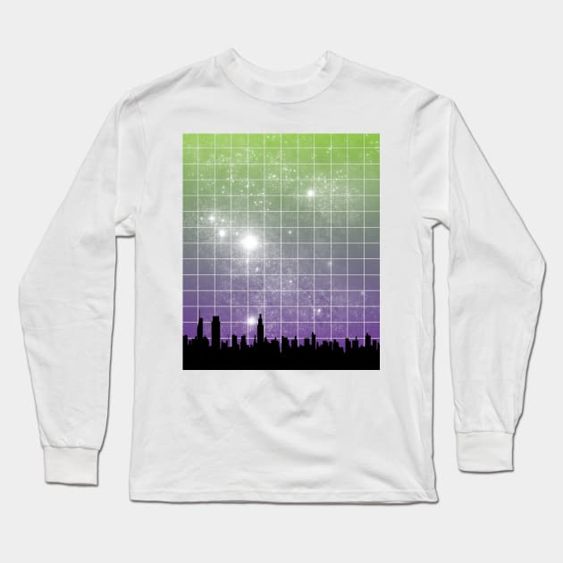 Purple Night Long Sleeve T-Shirt by AMDesigns